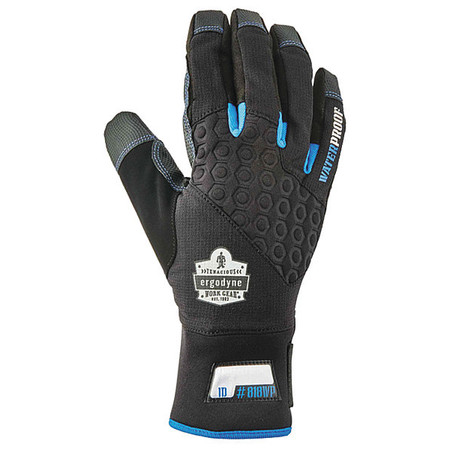 PROFLEX BY ERGODYNE Utlty Gloves, Perf Thrml Wtrprf, Blk, XL, PR, XL Black 818WP