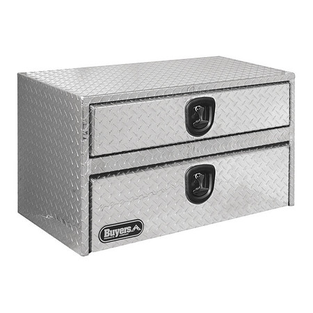 Buyers Products 20x18x24 Inch Diamond Tread Aluminum Underbody Truck Box With Drawer 1712200