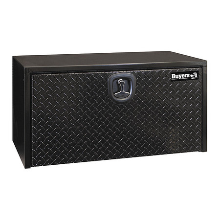 Buyers Products 18x18x30 Inch Black Steel Underbody Truck Box With Aluminum Door 1702503