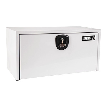 BUYERS PRODUCTS 18x18x24 Inch White Steel Underbody Truck Box With 3-Point Latch 1732400