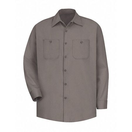 RED KAP PMT Cotton Work Shirt Unisex, 2XL, Tall SC3TGG LN XXL