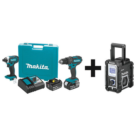 MAKITA Cordless Combination Kit, 3 Tools, 18V DC XT261M  + XRM06B