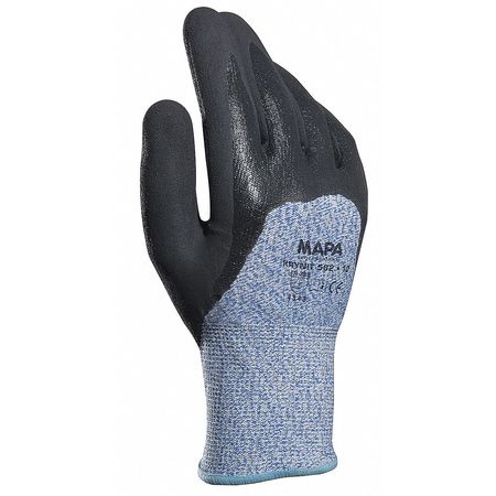 MAPA Cut Resistant Gloves, Size 10, Blue/Blk, PR 582
