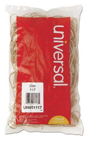 UNIVERSAL Rubber Band, 7 In., Size 117, Beige, PK210 UNV01117