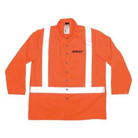 GUARD-LINE Banwear Jacket, 30In, 9 Oz, Orng, M ORBW5CL2M