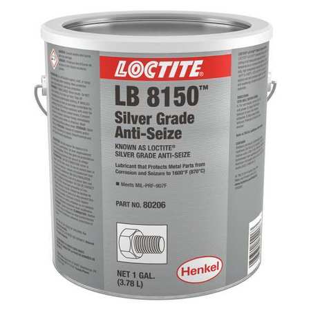 LOCTITE Anti-Seize Compound, Graphite, 8 lb, Can LB 8150(TM) 235086