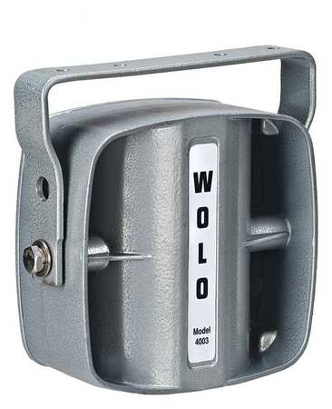 WOLO Siren Speaker, Compact, 7 in., Metal, 12VDC 4003