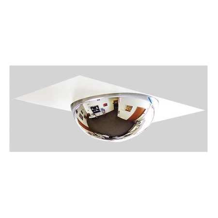 Zoro Select Drop In Full Dome Mirror, 24 in. dia. D360-22-WP-4