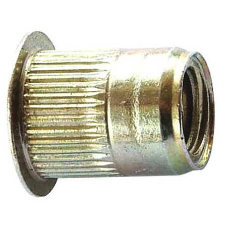 Avk Rivet Nut, 1/4"-20 Thread Size, 0.5 in Flange Dia., 0.58 in L, Steel, 25 PK ALS4T-420-165