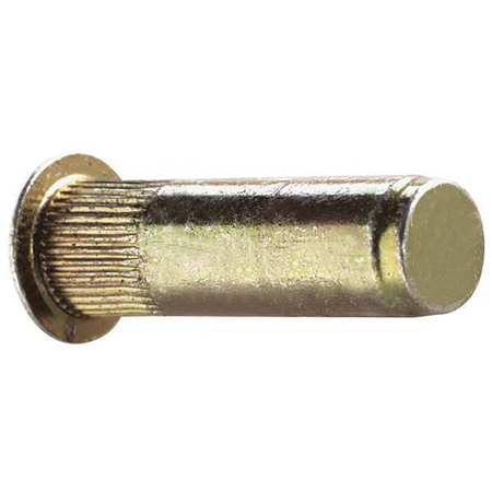 AVK Rivet Nut, #8-32 Thread Size, 0.39 in Flange Dia., 0.42 in L, Steel, 25 PK ALS4T-832-80B