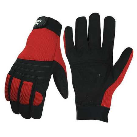 CONDOR Anti-Vibration Gloves, Rd, Blk, 2XL, PR 33J474