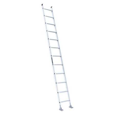 LOUISVILLE 12 ft. Straight Ladder, Aluminum, 12 Steps, Natural Finish, 300 lb Load Capacity AE2112