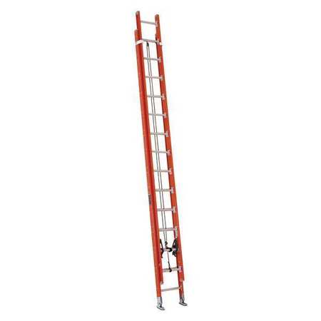 LOUISVILLE 28 ft Fiberglass Extension Ladder, 300 lb Load Capacity FE7228