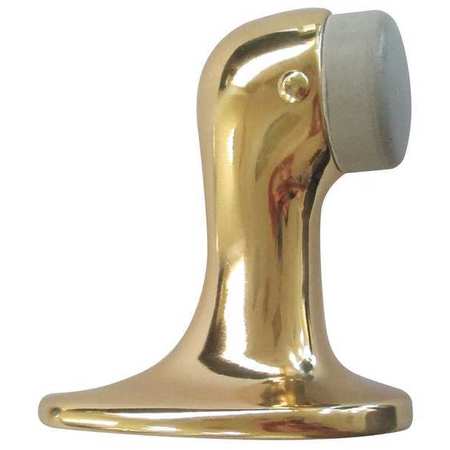 Zoro Select Door Stop, Floor-Mount, Polished Brass 33J806