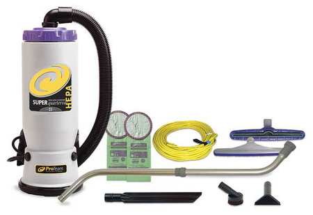 Proteam Super CoachVac 10 qt. Backpack Vacuum w/ Xover Multi-Surface Telescoping Wand Tool Kit 107119
