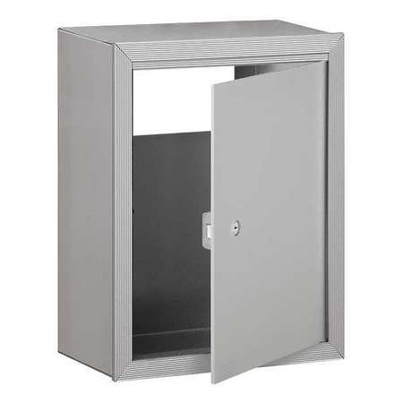 SALSBURY INDUSTRIES Receptacle, Aluminum, Powder Coated, 1 Doors, Surface, Surface Mounting 2256ALM