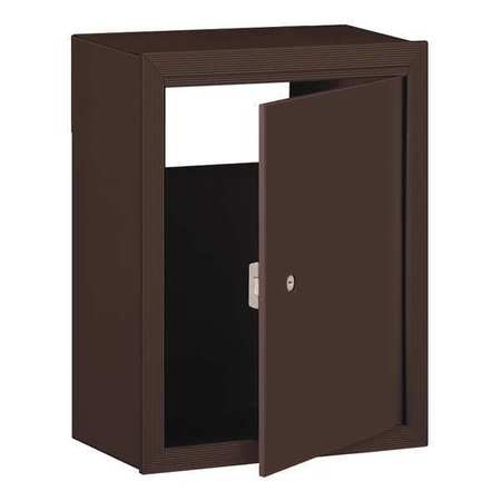 SALSBURY INDUSTRIES Receptacle, Bronze, Powder Coated, 1 Doors, Surface, Surface Mounting 2256BRZ
