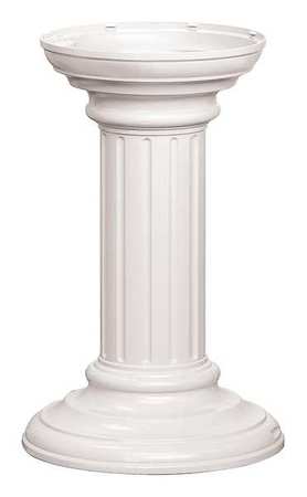 SALSBURY INDUSTRIES Cluster Box Unit Pedestal, White, Powder Coated, In Ground, Decorative 3396WHT