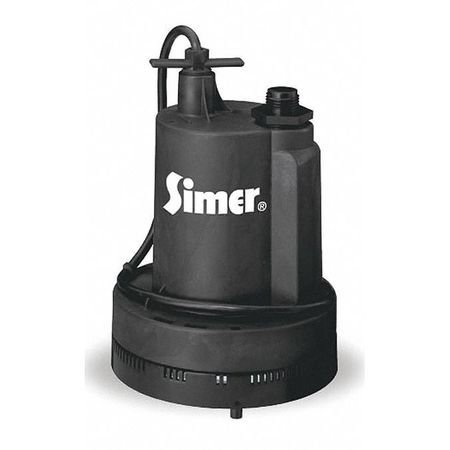 SIMER 2355 Submersible Utility Pump, 1/3Hp 2355-04