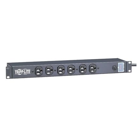 TRIPP LITE PDU, 120V, 6 Outlet, 15 ft., Black RS-0615-F