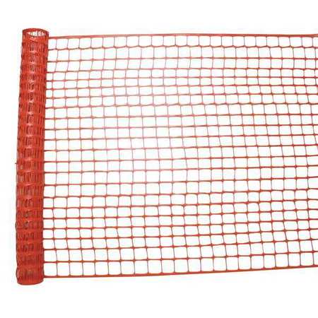 Zoro Select Safety Fence, 4 ft. H, 100 ft. L, Orange 33L954
