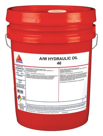 Citgo 5 gal Pail, Hydraulic Oil, 46 ISO Viscosity 633492001004