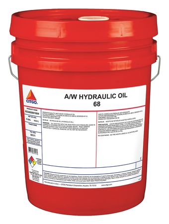 Citgo 5 gal Pail, Hydraulic Oil, 68 ISO Viscosity 633493001004