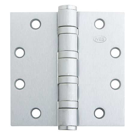 IVES 1-13/16" W x 4-1/2" H Satin Stainless Steel Door and Butt Hinge 5BB1HW 4.5X4.5 630