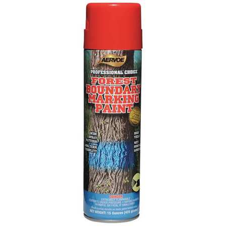 AERVOE Forest Boundary Marking Paint, 15 oz., Red, Solvent -Based 5310