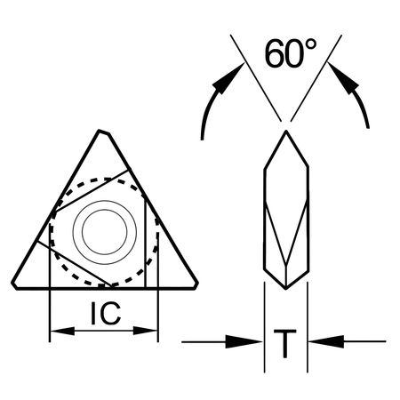 ULTRA-DEX USA Triangle Turning Insert, Triangle, 4, TNMC, 0.003 in, Carbide TNMC-43NV