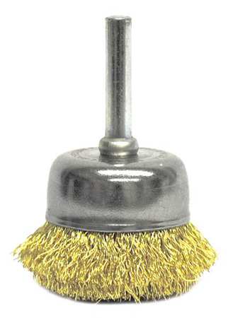 WEILER Crimped Wire Cup Wire Brush, 1-3/4", 1/4" 93811