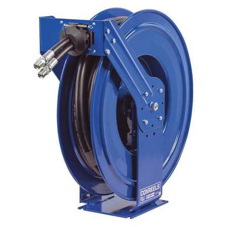 COXREELS Dual Hydraulic Spring Rewind Hose Reel, 3/8" Hose Dia., 50 ft. Length TDMP-N-350