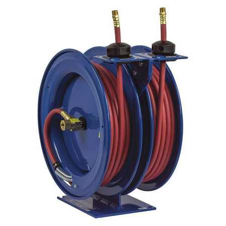 COXREELS Spring Return Hose Reel, 3/8 in Hose Dia., 25 ft Length, 300 psi C-LP-335-335