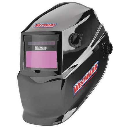 Westward Auto Dark Welding Helmet, 4, 9-13, Black 33N556