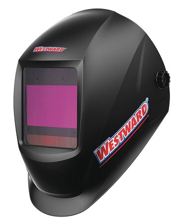 WESTWARD Auto Dark Welding Helmet, 5-8/8-13, Black 33N558