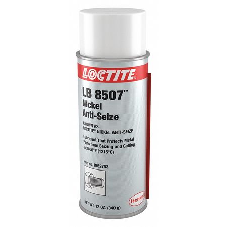 Loctite Anti-Seize, 12 oz Spray Can, Nickel LB 8507(TM) NICKEL ANTI-SEIZE 1852753