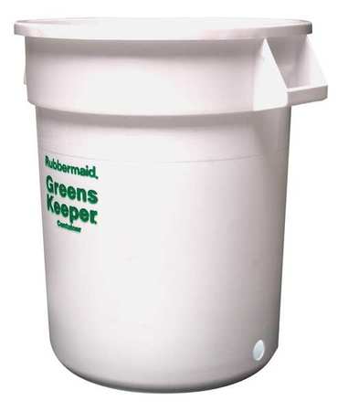 Rubbermaid Commercial Brute with Spigot Hole, 32 Gal. FG2636L2WHT
