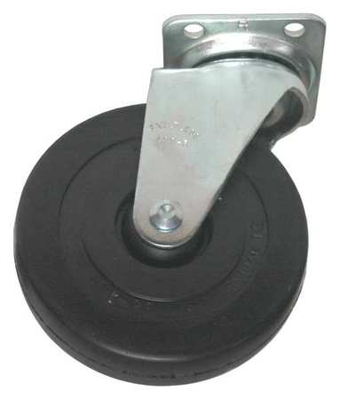 RUBBERMAID COMMERCIAL Soft Rubber Swivel Caster, 5 In FG25533