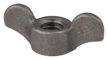 ZORO SELECT Wing Nut, 3/4"-6, Ductile Iron, Plain, 1.125 in Ht, 9-1/2 in Max Wing Span, 2 PK WGNGDI346