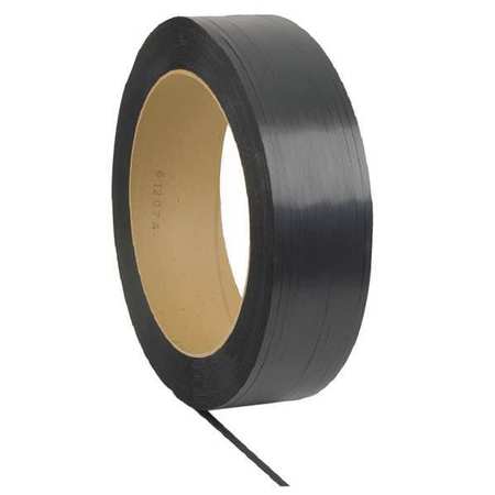 ZORO SELECT Plastic Strapping, 4000ft L, 35 mil, Black 33RZ13
