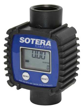 Sotera Plastic Turbine Meter, Digital, 3-26 gpm FR1118P10