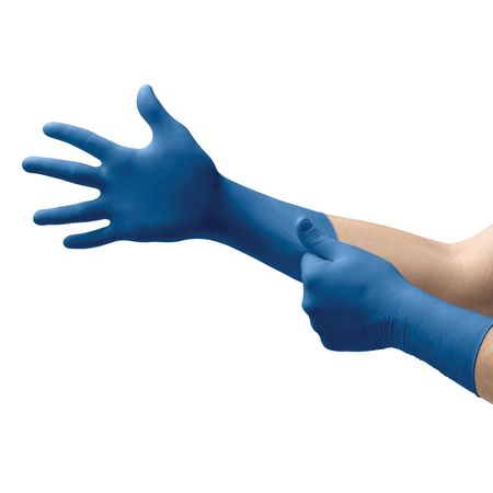 Ansell USE-880, Exam Gloves, 3.5 mil Palm, Nitrile, Powder-Free, L, 100 PK, Blue USE-880-L