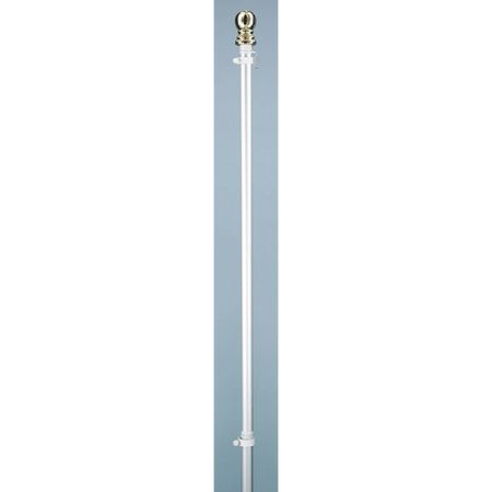 Annin Flagmakers Flag Pole, Hanging and Spnning, White, 6 ft 1992