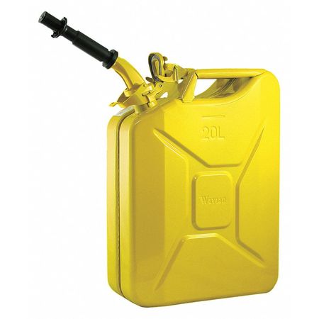 Wavian 5.3 gal Yellow Cold Rolled Steel Gas Can Gasoline 2238C