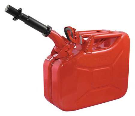 Wavian 2.6 gal Red Cold Rolled Steel Gas Can Gasoline 2238-10