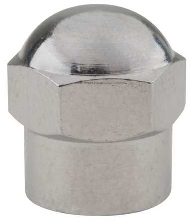 HALTEC Chrome Plated Hex Dome Valve Cap, PK100 N-1202