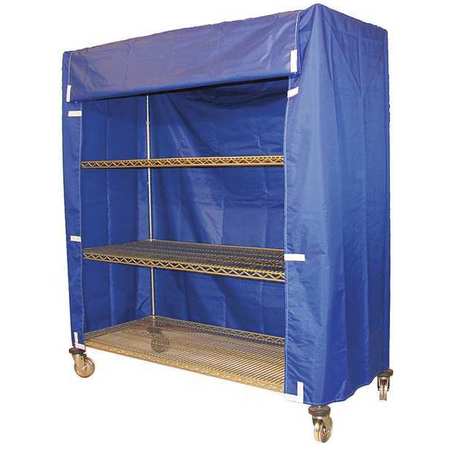 ZORO SELECT Cart Cover, 48x24x54, Blue, Nylon 33Y359