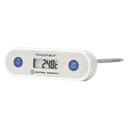 CONTROL CO 8" Stem Digital Pocket Thermometer, -58 Degrees to 536 Degrees F 4370