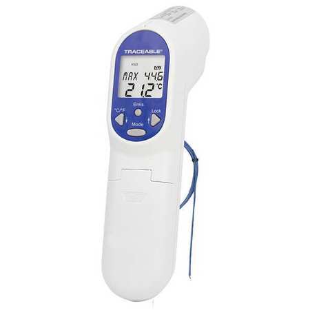 CONTROL CO Infrared Thermometer, LCD, -76 Degrees  to 932 Degrees F 4482