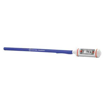 CONTROL CO 11-3/8" Stem Digital Pocket Thermometer, -58 Degrees to 302 Degrees F 4353